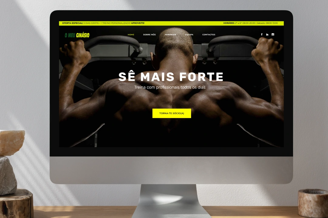 Modelos de Sites Profissionais - Ginásios