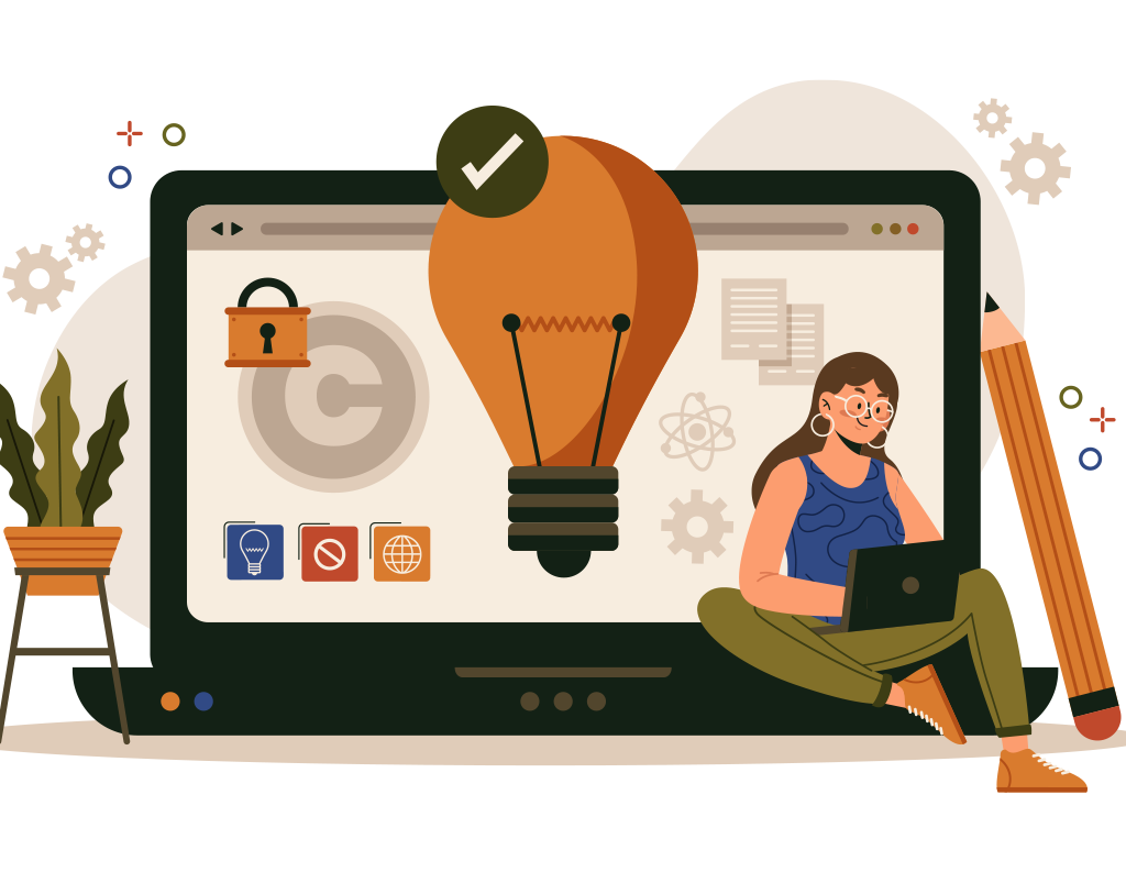 SERVIÇOS Pessoa a trabalhar num layout digital com elementos de interface, representando serviços de web design.