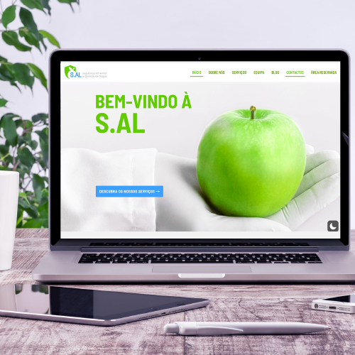 S-AL Mockup desktop do website em desktop