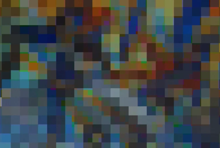 Ilustração editorial sobre a origem do pixel e a evolução do digital.