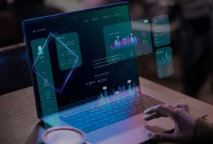 Designer humana a colaborar com inteligência artificial para criar um website funcional e estratégico na UNNE Design.