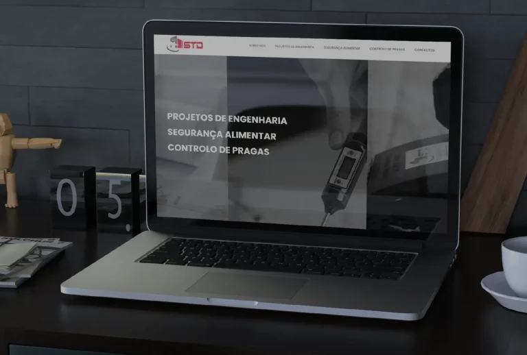 Quanto custa um website profissional em Portugal em 2026? Ilustração de um website profissional que representa os fatores que influenciam o custo de um website, como design, SEO, desempenho, segurança e experiência do utilizador.